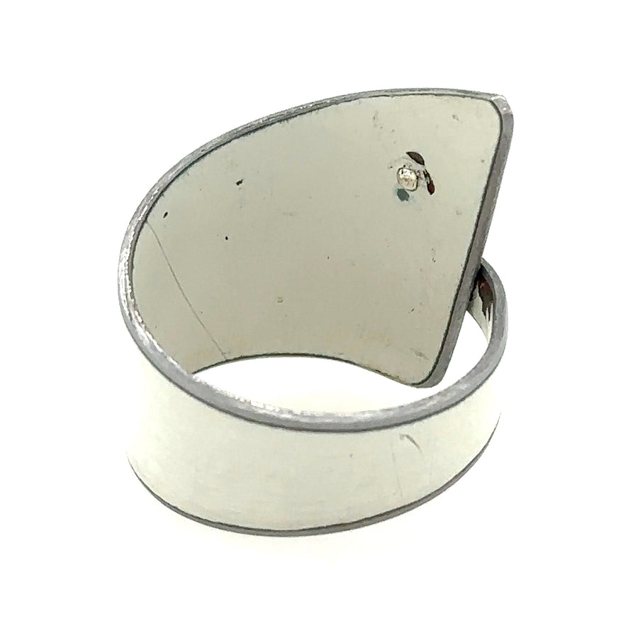 Ring - White with Black Dot - Size 9