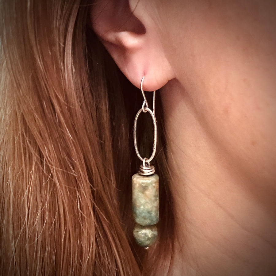 Earrings - Guatemalan Jade Drops