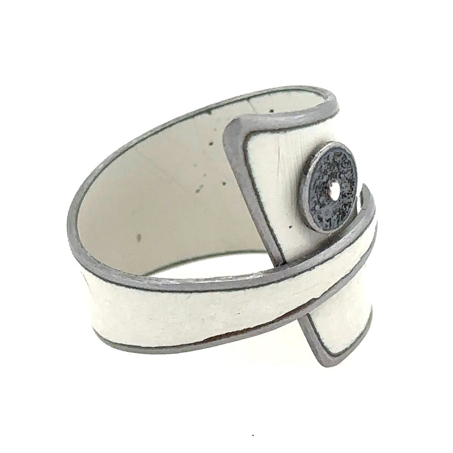 Ring - White with Black Dot - Size 9