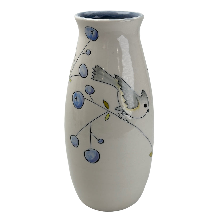 Birds and Blueberries - Vase - Large