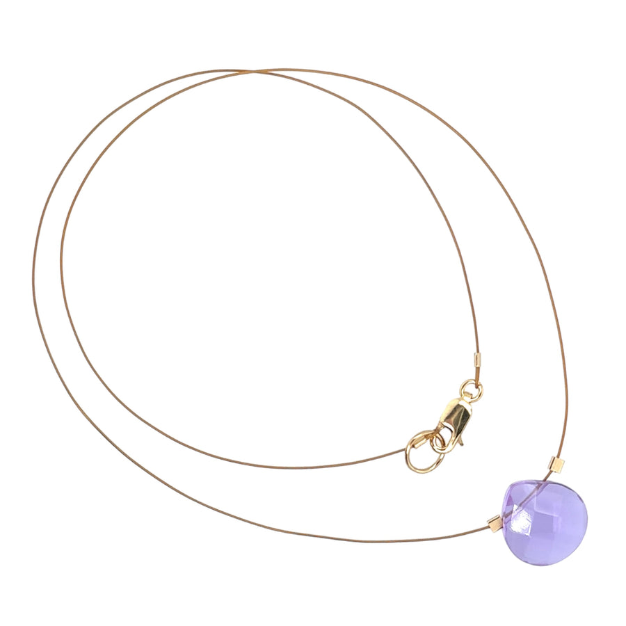 Czech Quartz Necklace - Lavender