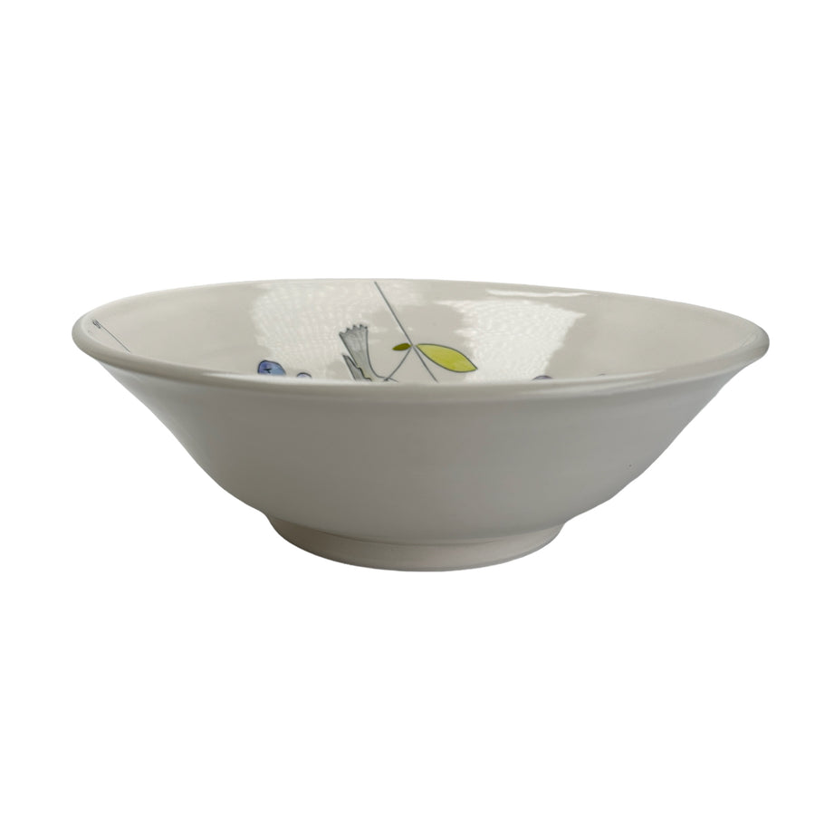 Birds and Blueberries - Bowl - Large
