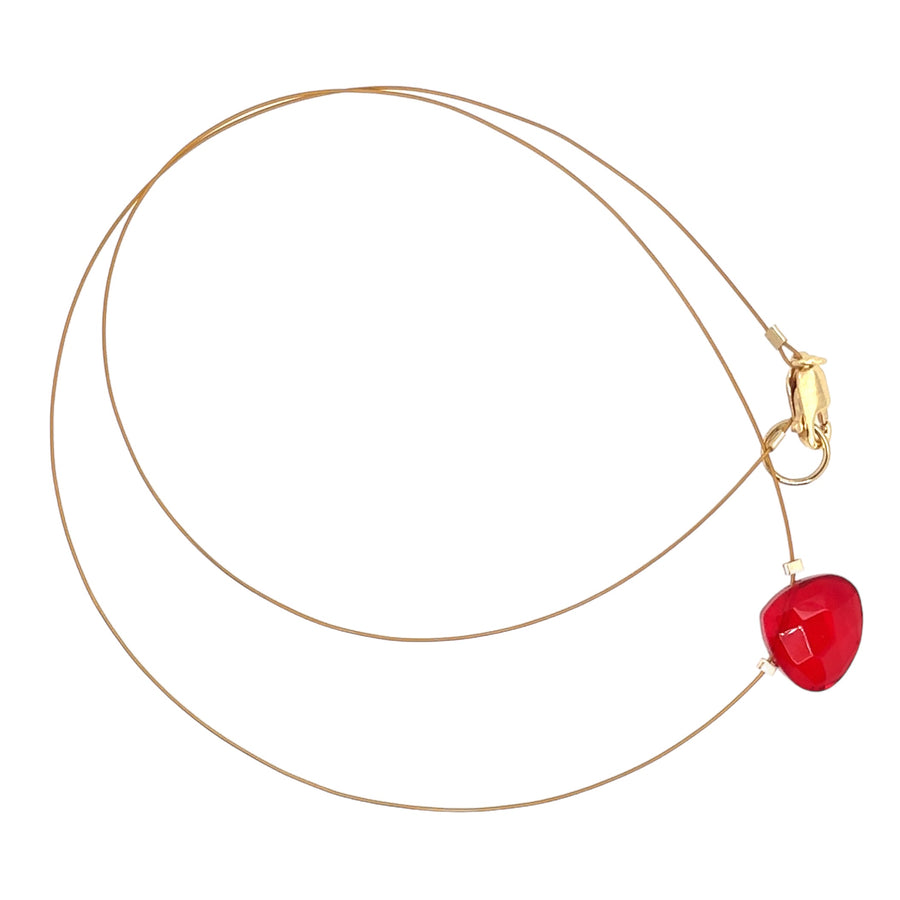 Czech Quartz Necklace - Cherry
