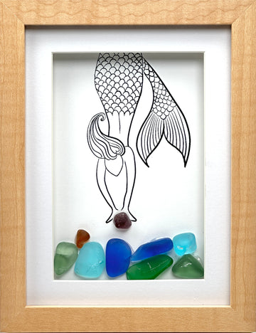 Sea Glass Mermaid with Treasures
