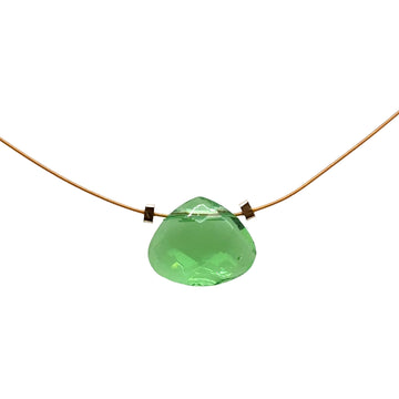 Czech Glass Necklace - Lime