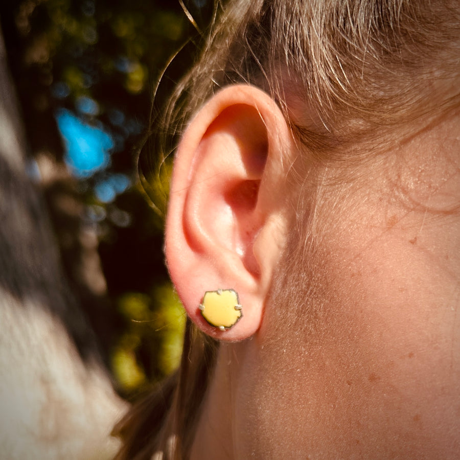 Yellow Nugget Earrings