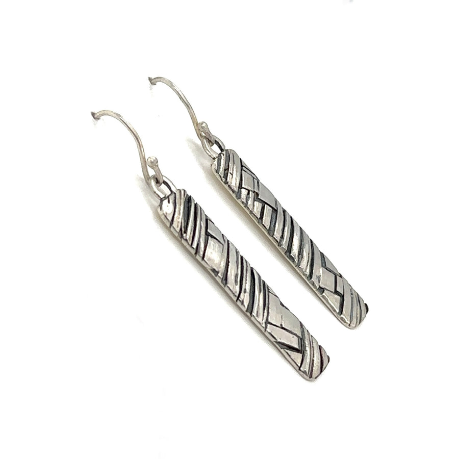 Earrings - Sterling Silver Stripes