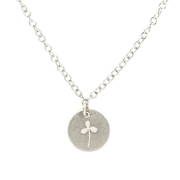 Necklace - Disk with Sprouting Flower