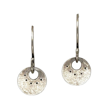 Silver Tiny Coin Earrings