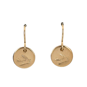 Earrings - Disks with Swallow