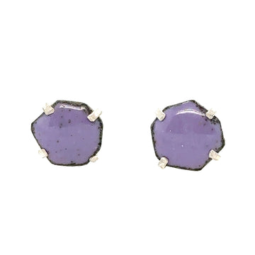 Purple Nugget Earrings