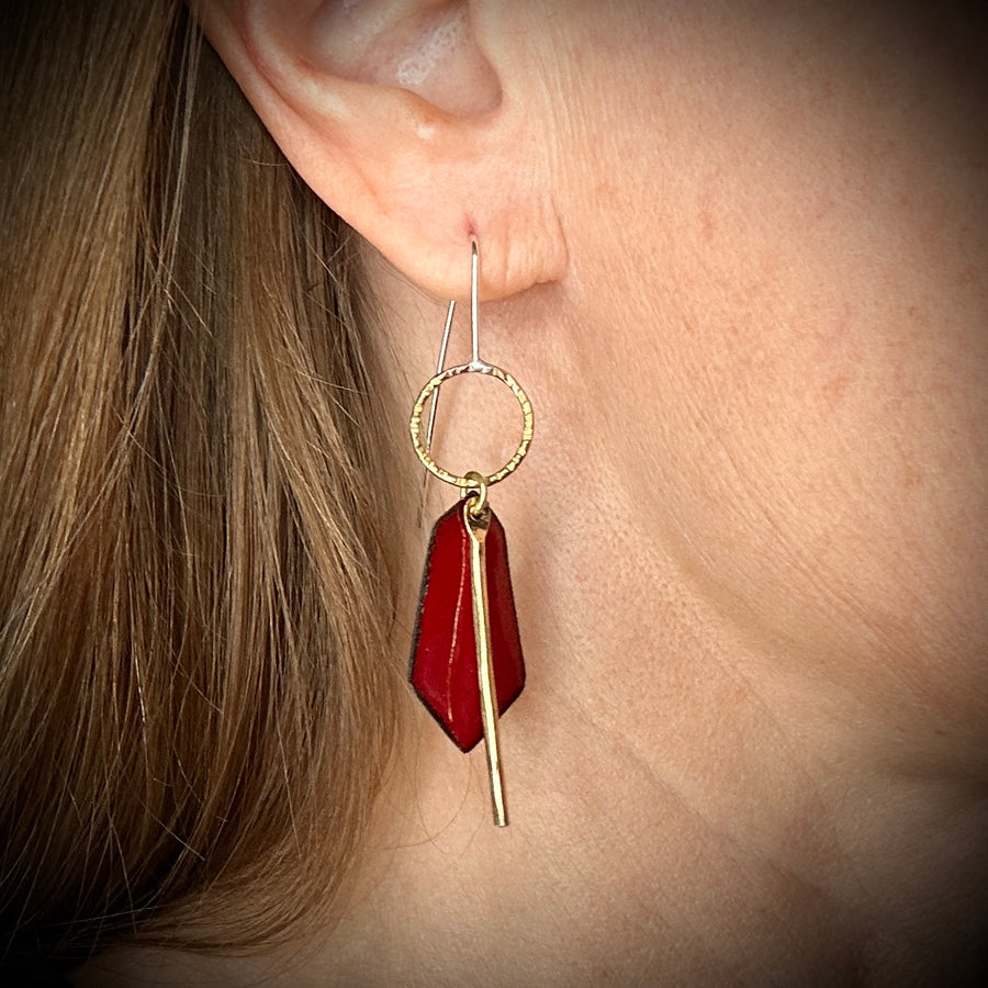 Red Leonid Earrings