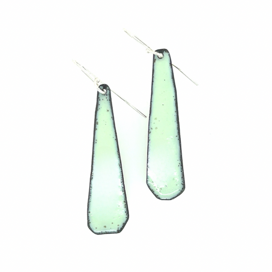 Light Green Petal Earrings