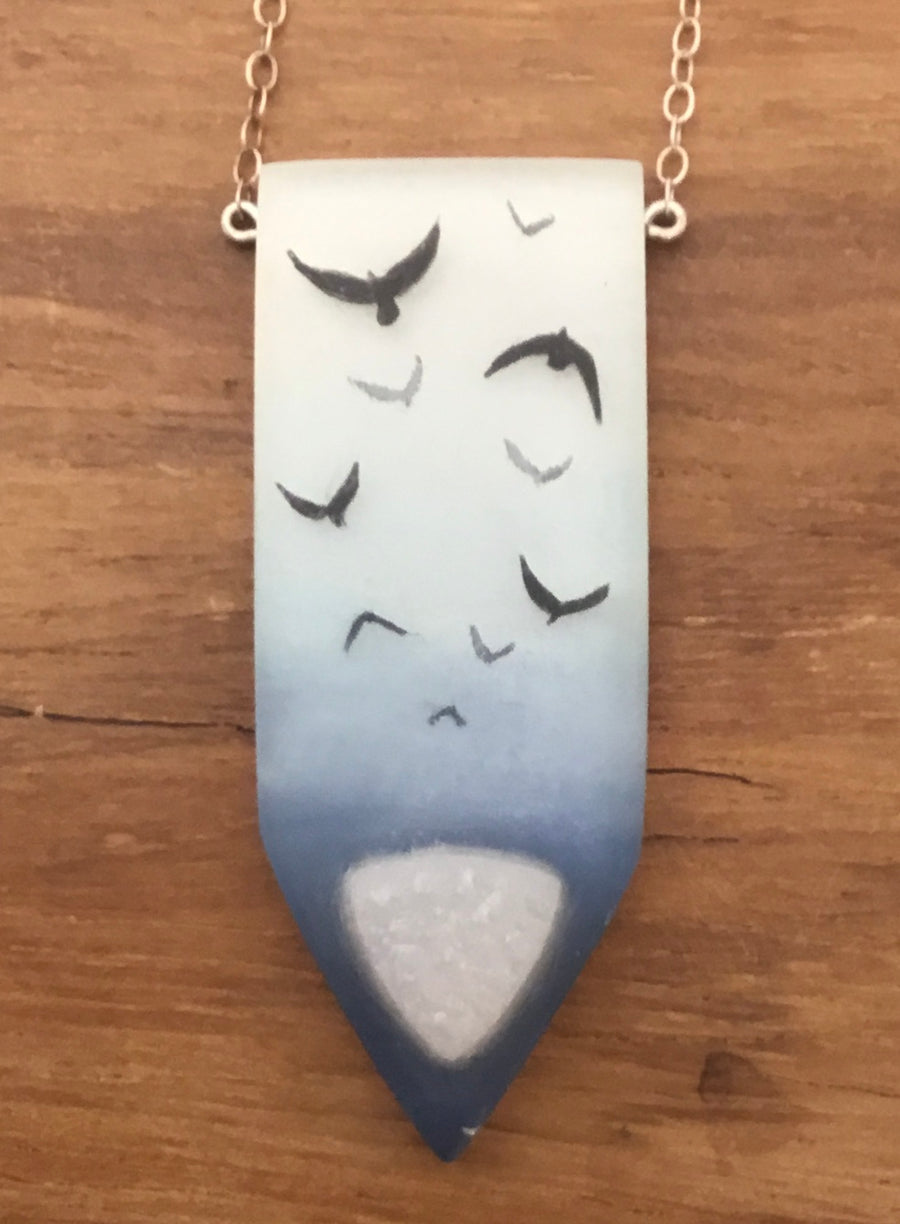 Necklace with Crystal - Flock