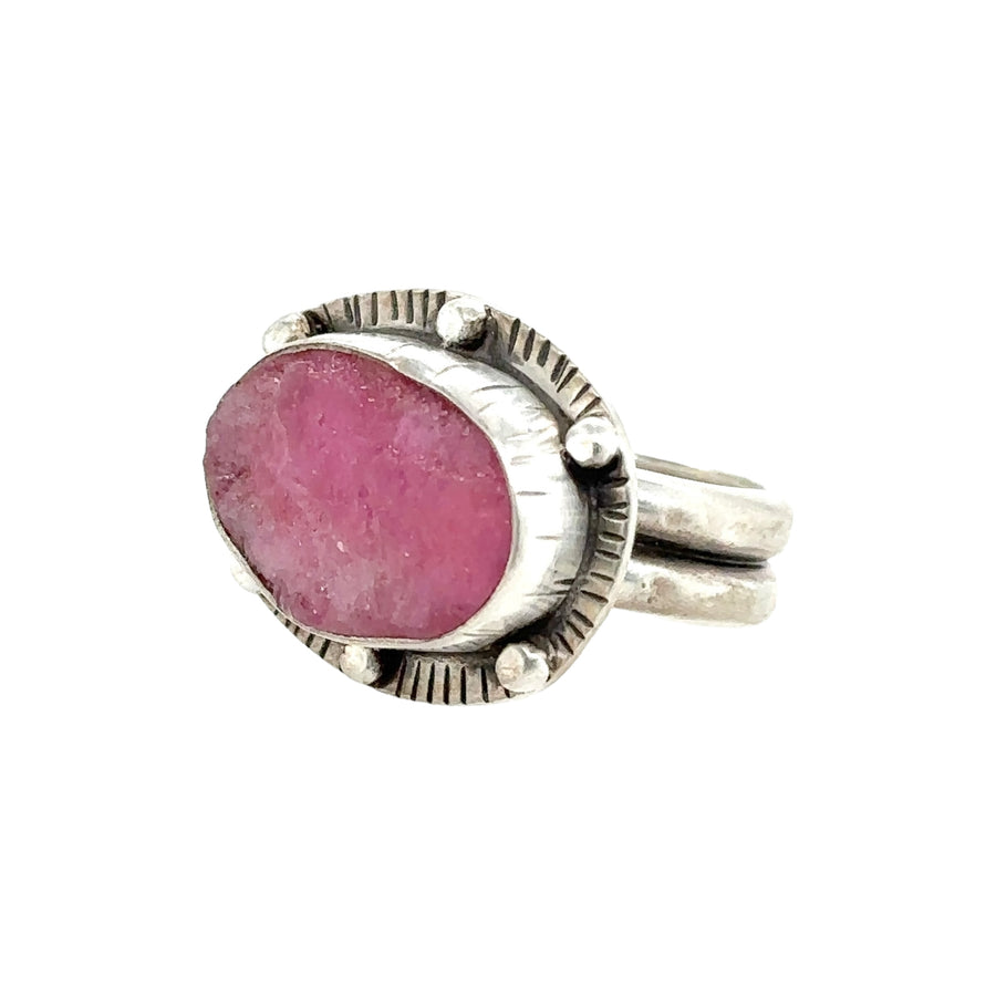 Ring - Ruby - Rough Top - Size 7