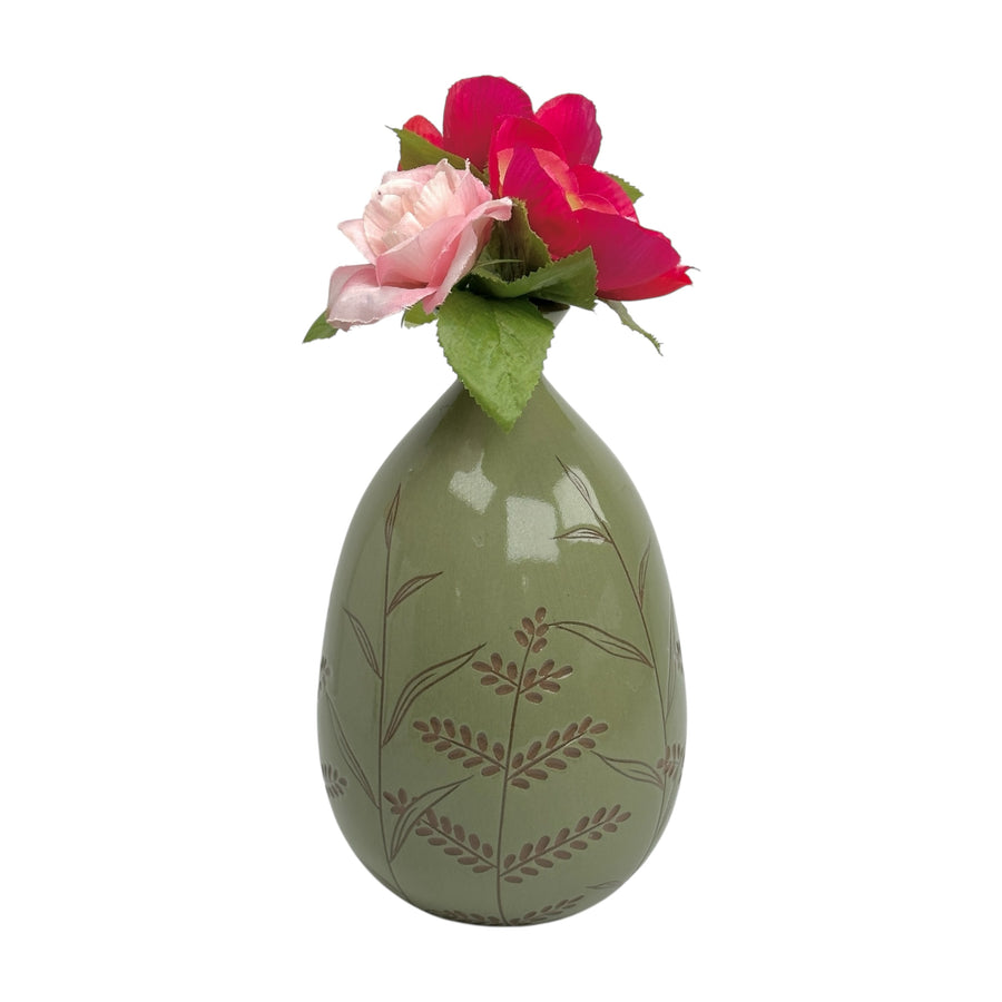 Large Vase - Teal - Botanical