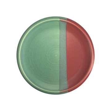 Dessert Plate - Green/Cranberry