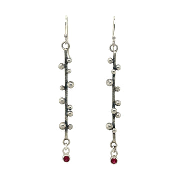 Earrings - Ruby with Stick