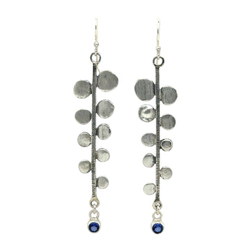 Earrings - Tanzanite with Stick and Discs