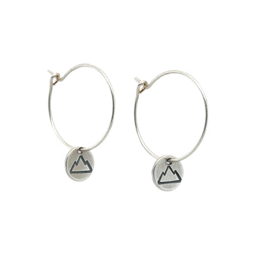 Earrings - Hoops with Mountains