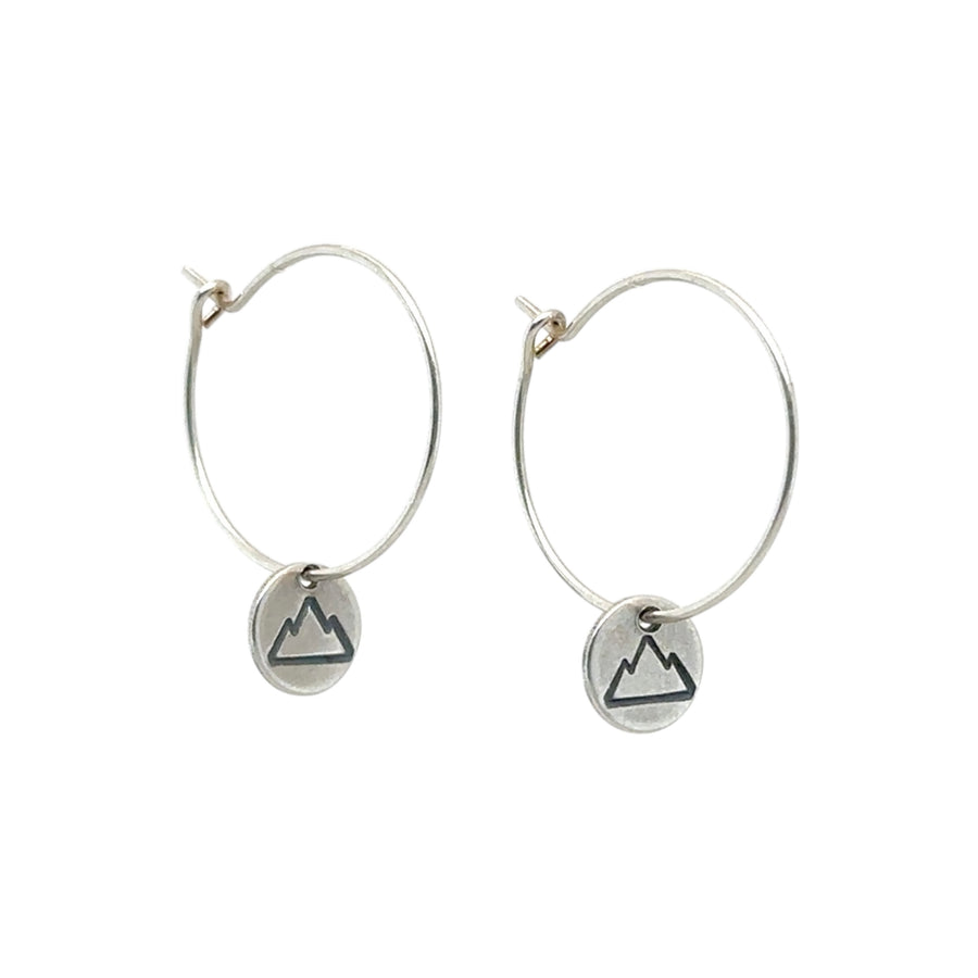 Earrings - Hoops with Mountains