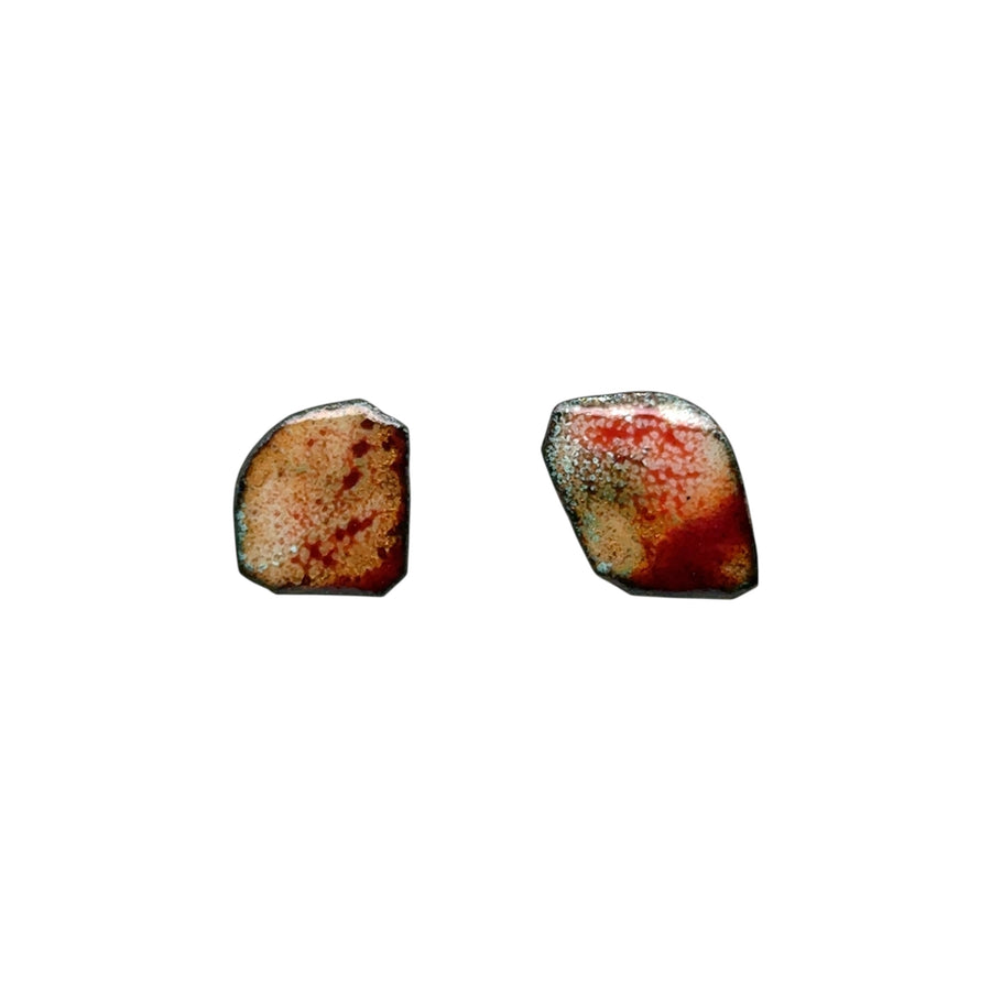 Enameled Stud Earrings