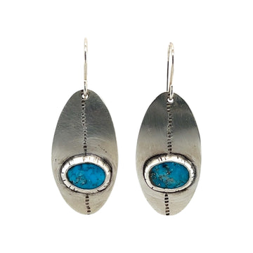Earrings - Turquoise Shields