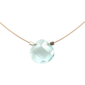 Czech Quartz Necklace - Light Blue