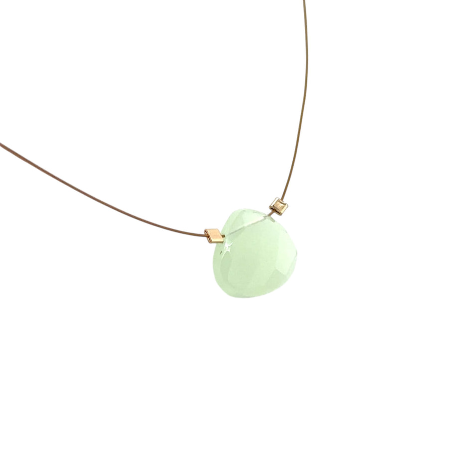 Czech Quartz Necklace - Mint