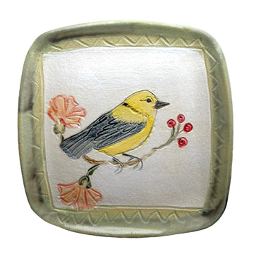 Prothonotary Warbler Plate - Medium