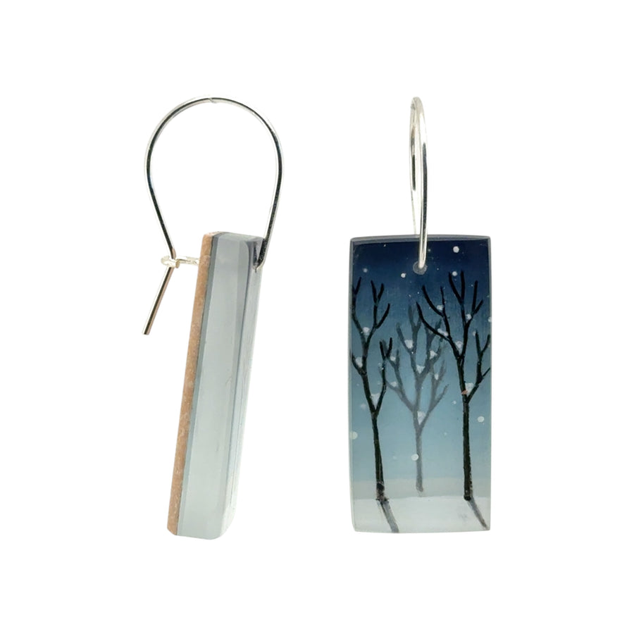 Earrings - Snowy Forest