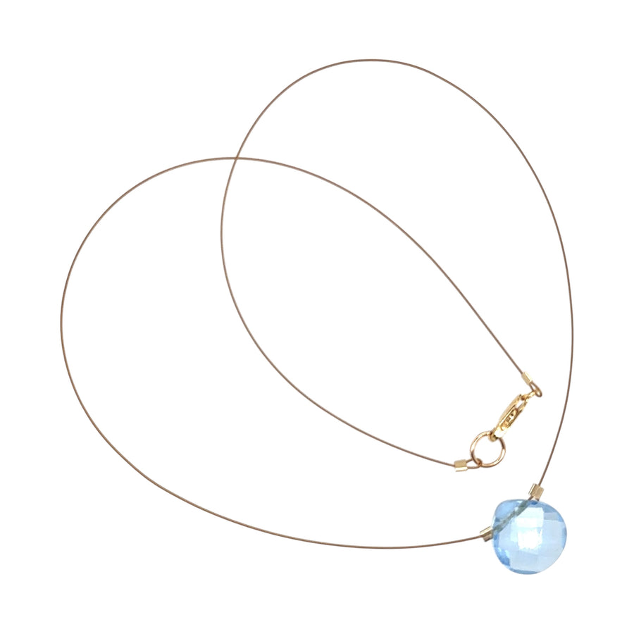 Czech Quartz Necklace - Light Blue