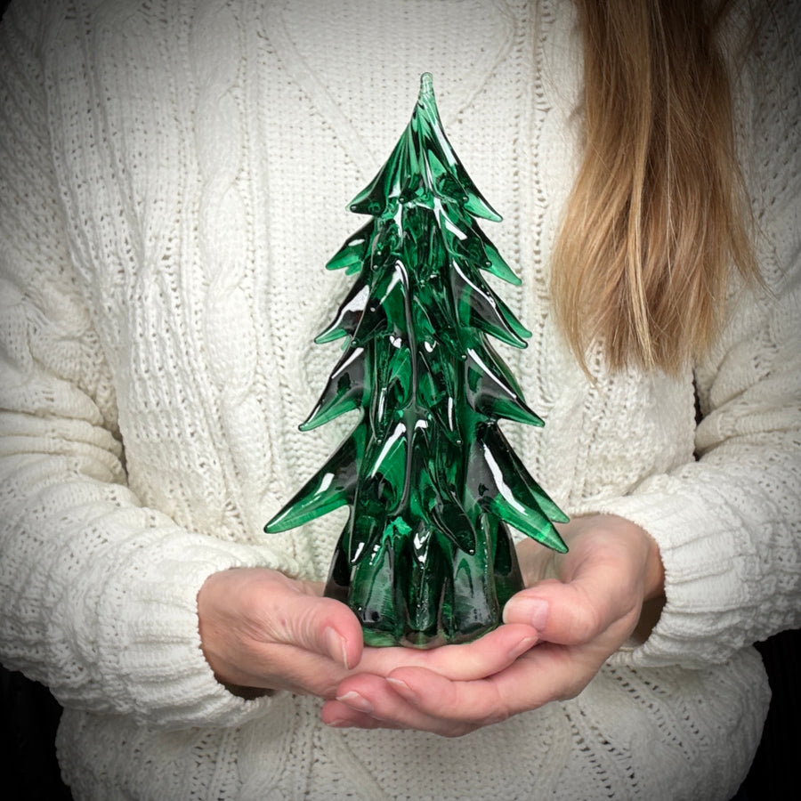 Large Glass Tree - Dark Green