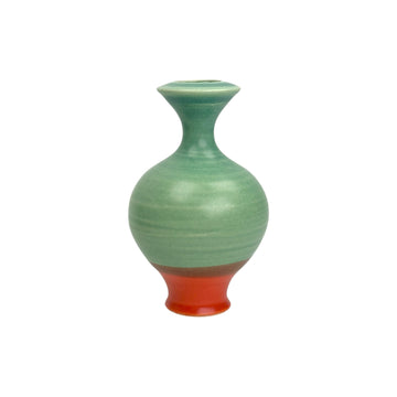Bud Vase - Green/Red