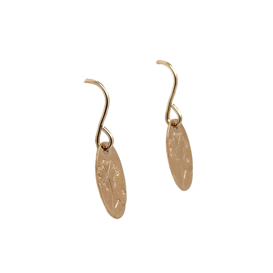 Earrings - Ovals with Dandelion