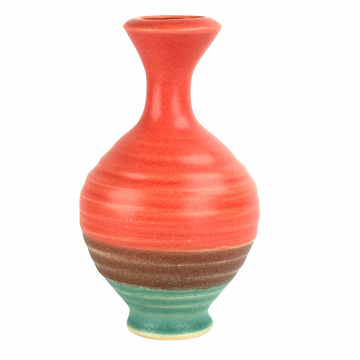 Bud Vase - Red/Turquoise