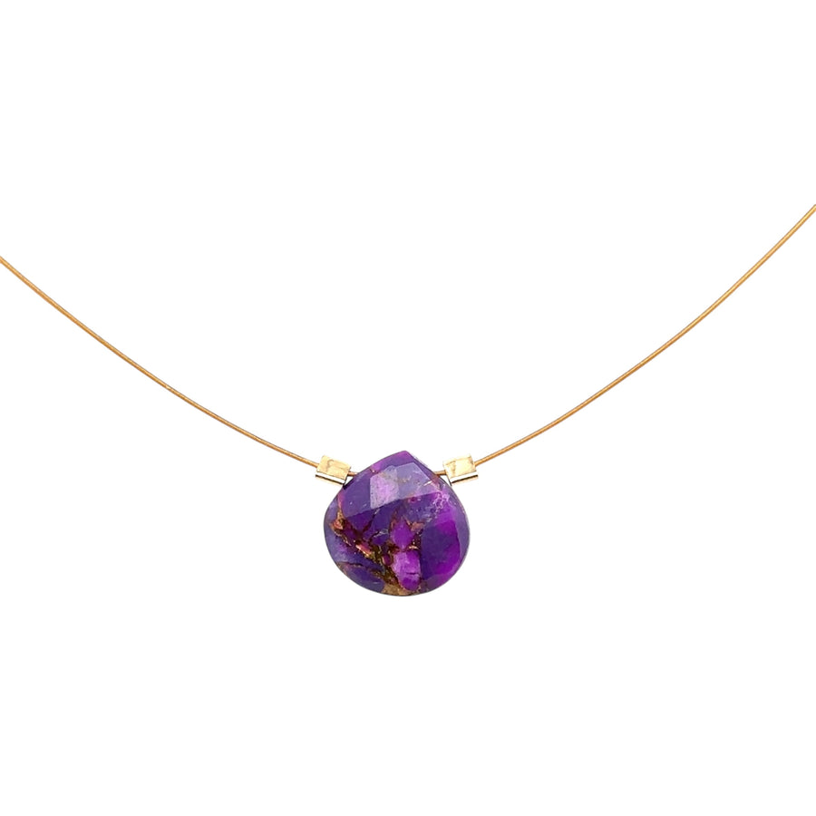 Purple Copper Turquoise Necklace