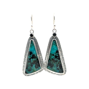 Earrings - Bacon Island Chrysocolla and Spinel