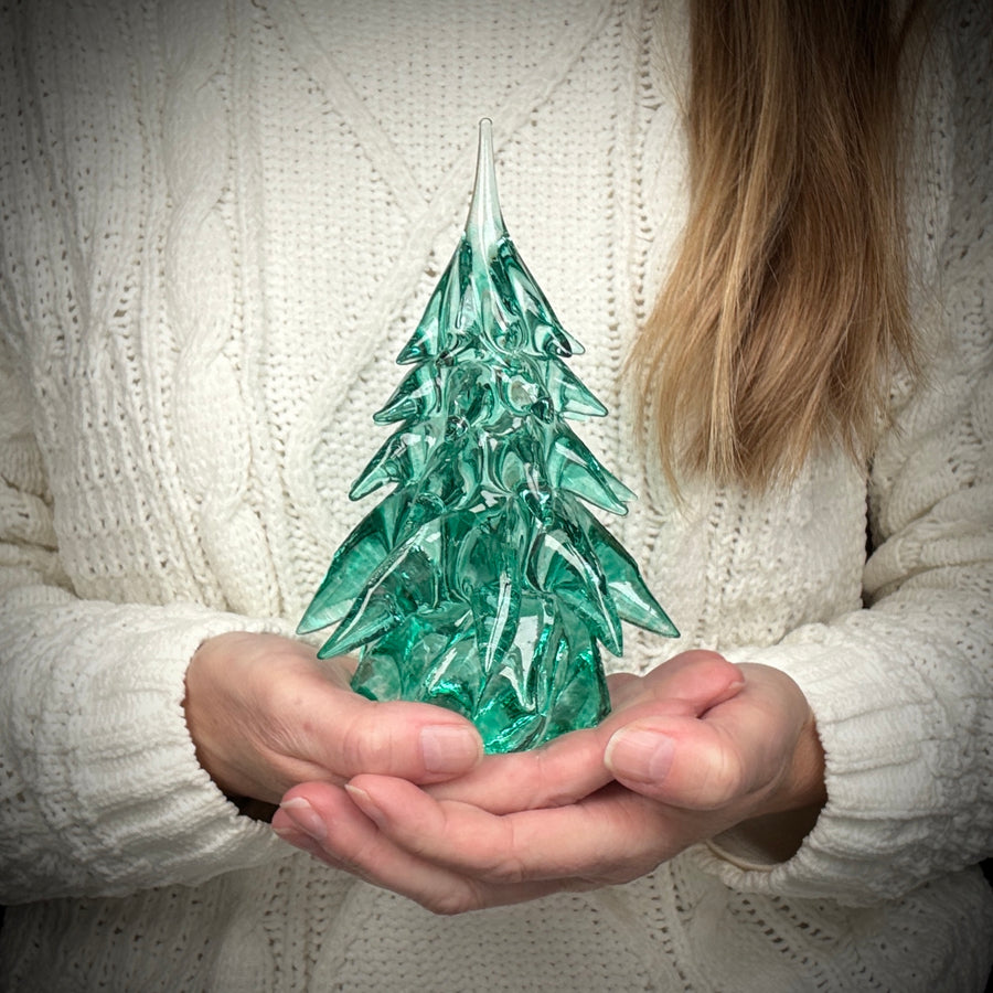 Small Glass Tree - Light Emerald