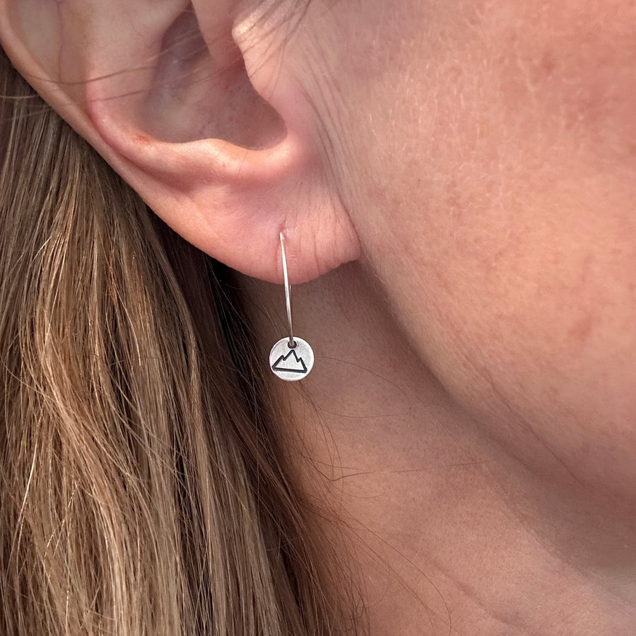 Earrings - Hoops with Mountains