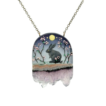 Necklace with Crystals - Rabbit