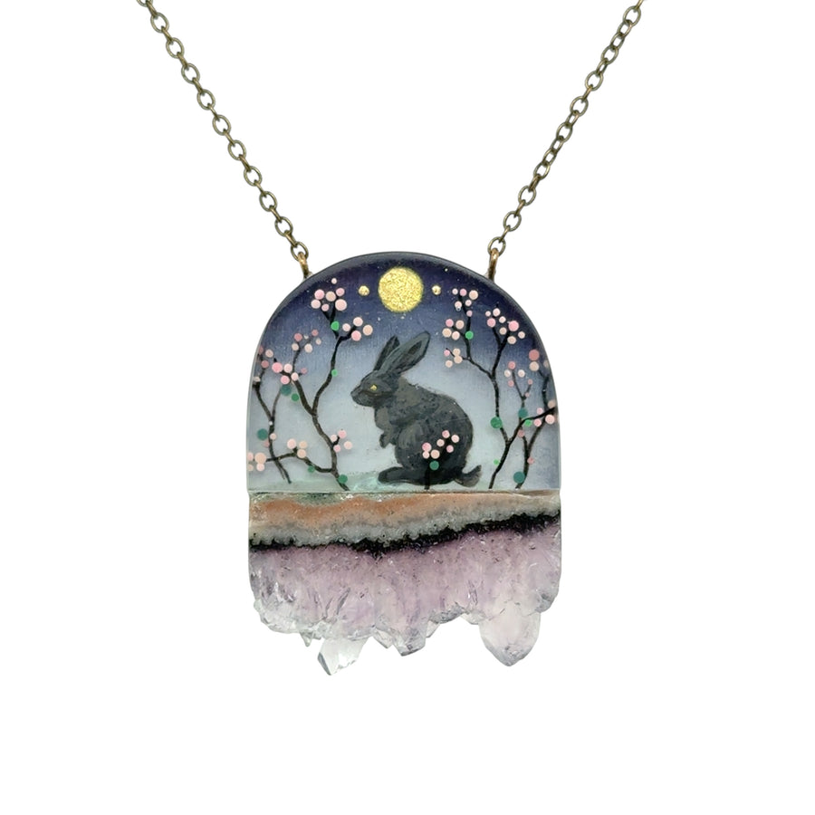 Necklace with Crystals - Rabbit