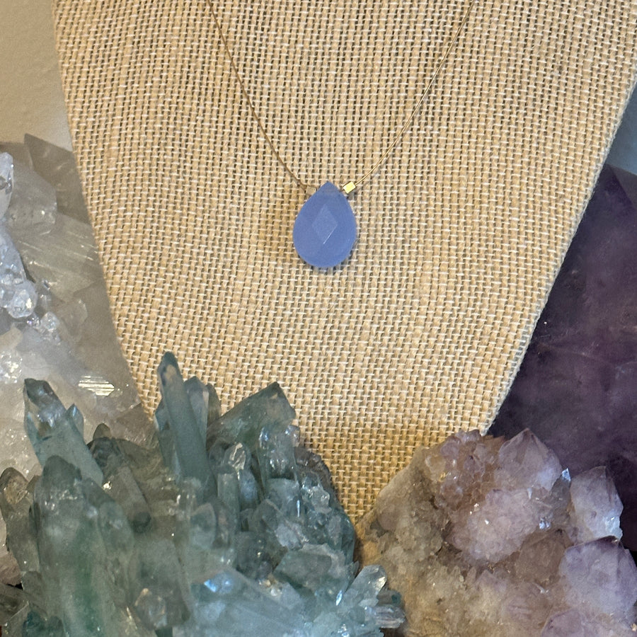 Czech Quartz Necklace - Periwinkle