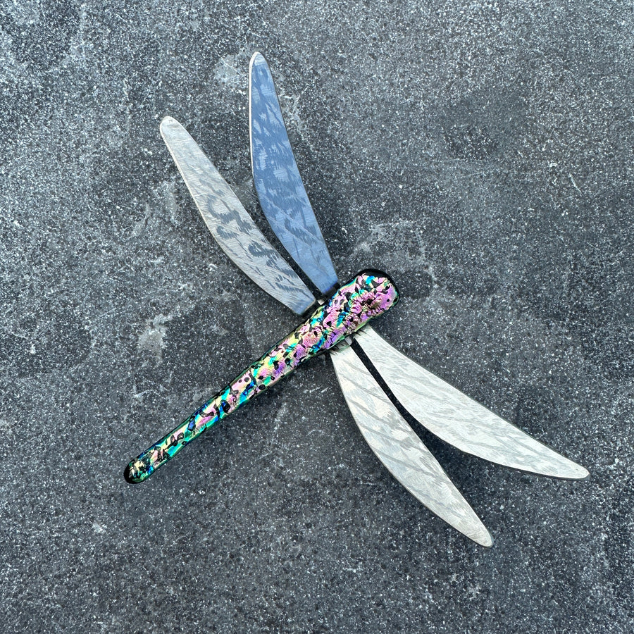 Dichroic Glass Dragonfly