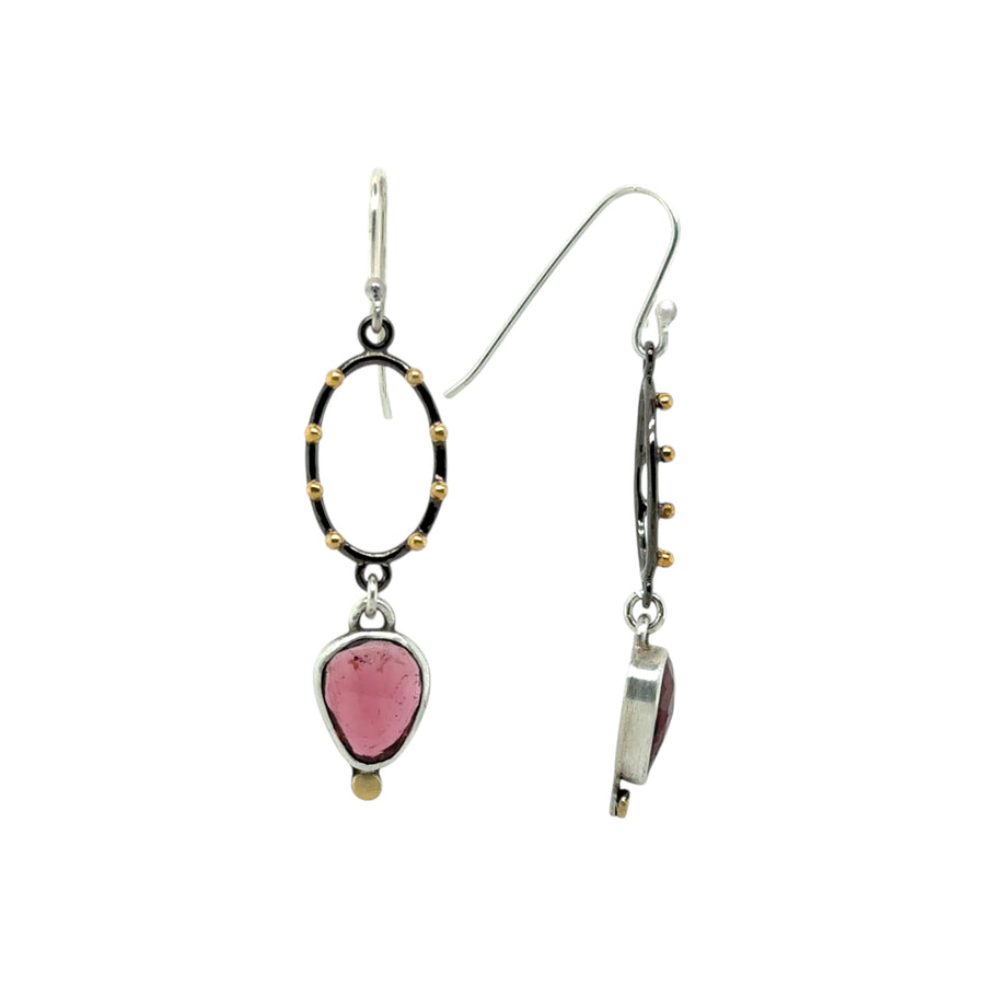 Earrings - Tourmaline with 18k Gold and Vermeil