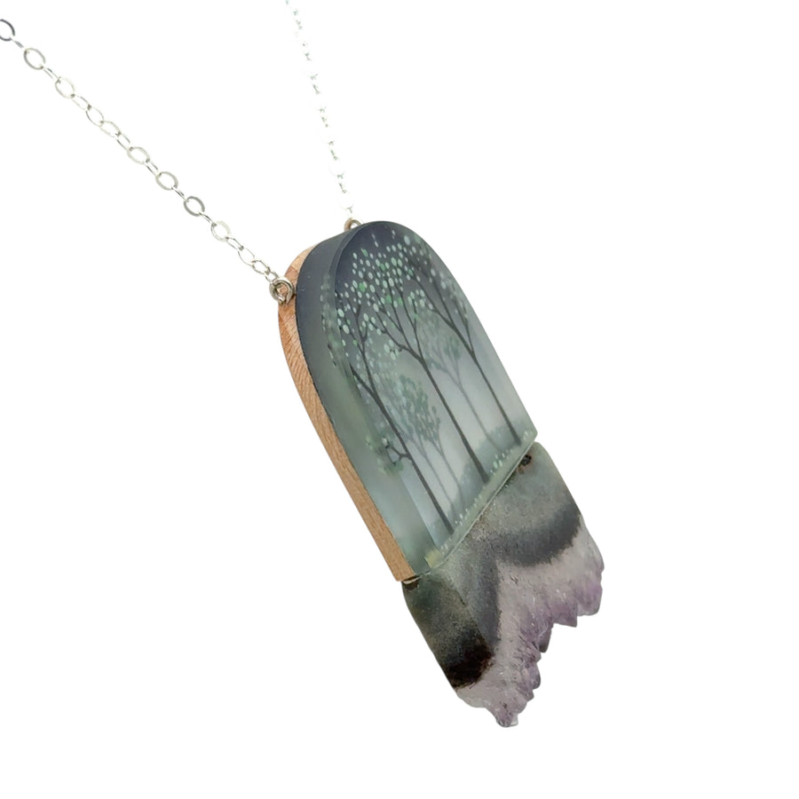 Necklace with Crystals - Forest