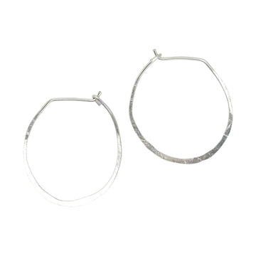 Simple Silver Moon Earrings