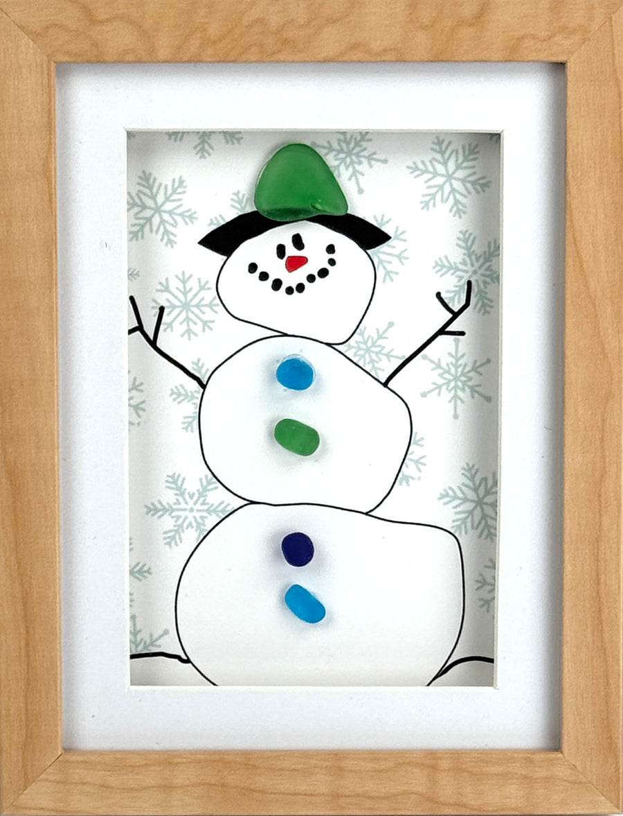 Sea Glass Snowman