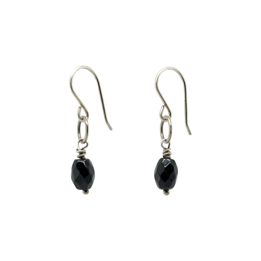 Earrings - Black Tourmaline - Tiny
