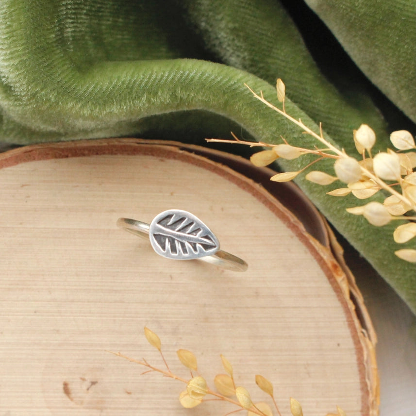 Stamped Leaf - Ring